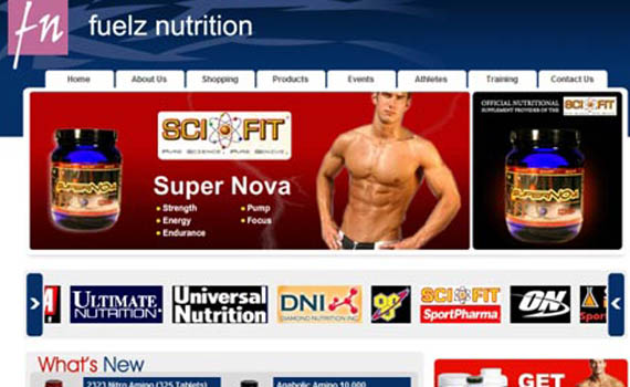Nutrition and Gym Web development services