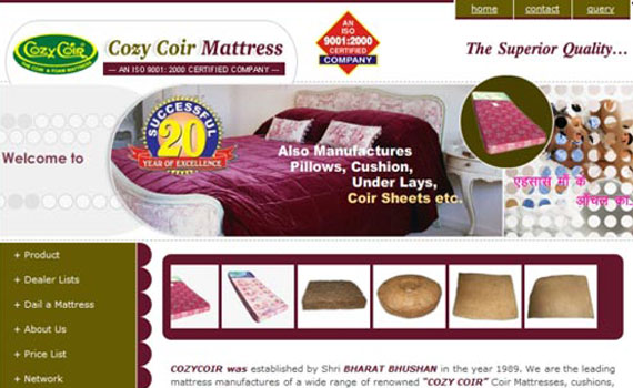 Cozycoir mattress Website 