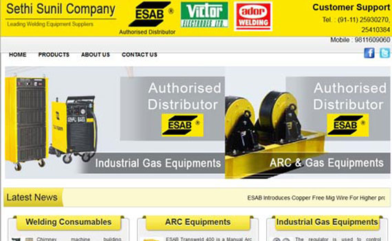 Website for Esab Distributor