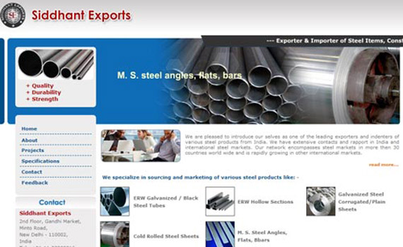 Siddhant Exports Website